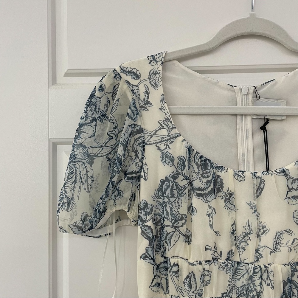 NEW Erdem Rick Toile De Jouy Silk Voile Gown Floral Dress - Picture 10 of 10